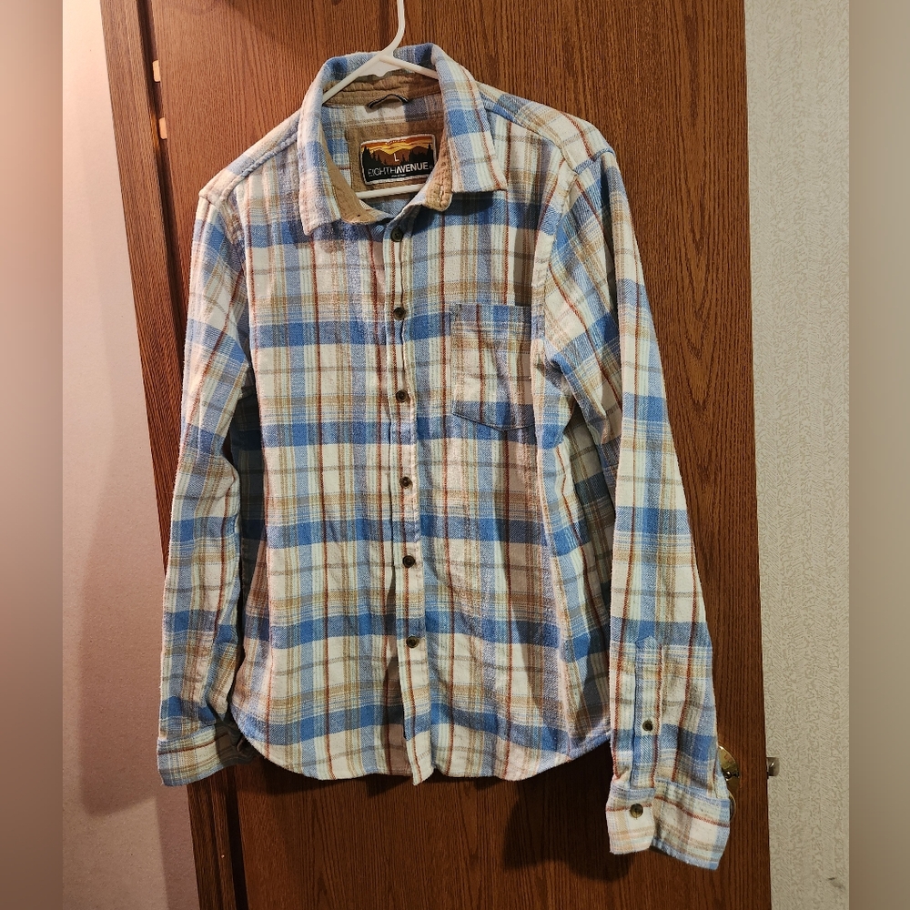 💓 3/$10 Large Men's Button Down Plaid Flannel Shirt - Picture 3 of 8